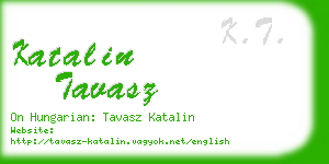 katalin tavasz business card